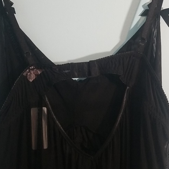 La vie en rose black ruffled babydoll top XL NWT - Picture 6 of 12